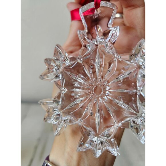 Waterford snowflake snowstar Crystal ornament Xmas tree - Picture 3 of 7